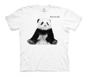 Koszulka dziecięca - Panda Cub Protect My Home White - Junior - The Mountain