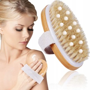 Szczotka do masażu ciała drewniana