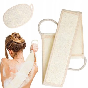 Zestaw pas + gąbka do mycia ciała naturalna trukwa