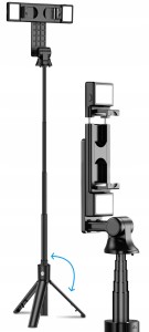 Kijek do selfie tripod statyw pilot bluetooth LED