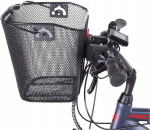 Metalowy duży kosz rowerowy na kierownicę na klick