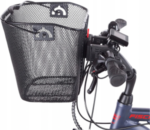 Metalowy duży kosz rowerowy na kierownicę na klick