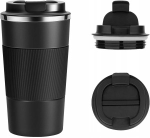 Pojemny kubek termiczny termos antypoślizgowy