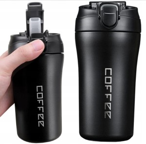 Pojemny kubek termiczny termos z ustnikiem