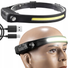 Latarka czołowa czołówka czujnik ruchu wodoodporna zakres 270° 