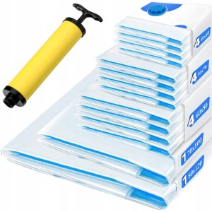 Worki próżniowe zestaw 14 szt - 5 rozmiarów- + pompka