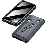 Power bank ładowarka 2,1A 4x kable 10000 mAh