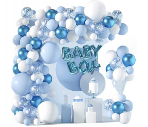 Girlanda balonowa niebieska 130szt na przyjęcie urodziny chrzest wesele