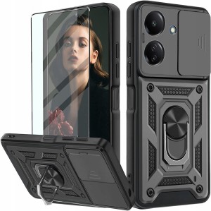 Xiaomi Redmi 13C, Etui pancerne Slide 3w1 Ring