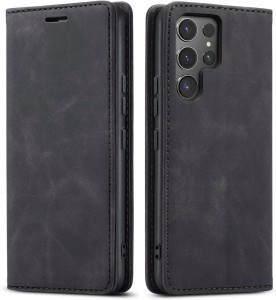 Samsung Galaxy S24 Ultra, Etui skórzane z klapką magnetyczne 100% skóra