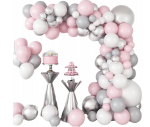 Girlanda balonowa różowa 97szt urodziny chrzest wesele
