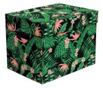 Dekoracyjne pudełko kartonowe, 34x25x26cm, dżungla