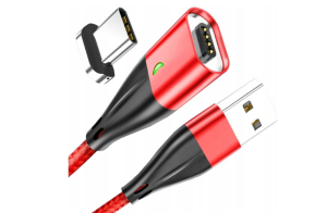 Kabel magnetyczny USB-C 3A QUICK CHARGE 3.0 z transmisją danych