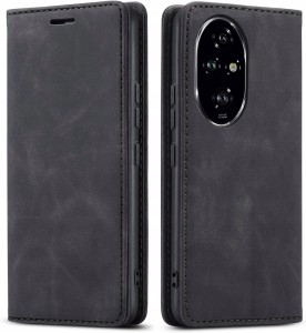 Honor 200 5G, Etui skórzane z klapką magnetyczne 100% skóra