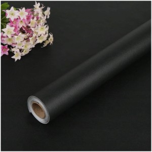 Samoprzylepna tapeta 60cm x 10m czarna matowa ścienna okleina meble
