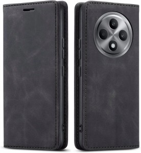 OPPO Reno 12 F 5G, Etui skórzane z klapką magnetyczne 100% skóra