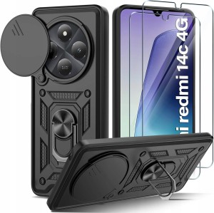 Xiaomi Redmi 14C, Etui pancerne Slide 3w1 Ring