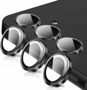 Samsung Galaxy A55 5G, 3x Szkło hartowane na aparat, aluminiowa ramka