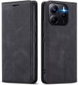 Skórzane etui magnetyczne do Xiaomi Redmi Note 14 4G w kolorze czarnym