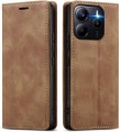 Skórzane etui magnetyczne do Xiaomi Redmi Note 14 4G w kolorze camel