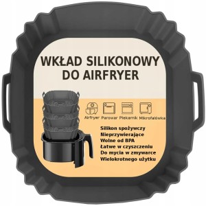 Forma silikonowa do Air Fryer frytkownicy beztłuszczowej wkład do pieczenia 