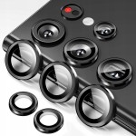 Samsung Galaxy S25 Ultra, Szkło hartowane na aparat, aluminiowa czarna ramka