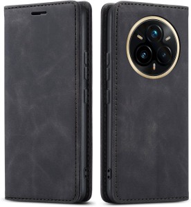 Realme 14 Pro + Plus 5G, Etui skórzane z klapką magnetyczne 100% skóra