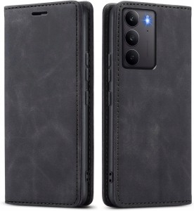 Realme C75, Etui skórzane z klapką magnetyczne 100% skóra