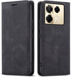 Infinix Note 40 Pro + Plus 5G, Etui skórzane z klapką magnetyczne 100% skóra
