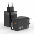 Ładowarka 65W GaN USB-C USB-A z wbudowanym kablem szybkie ładowanie
