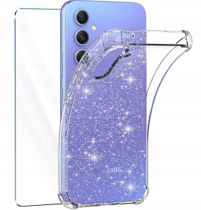 Samsung Galaxy A17 5G, Etui brokatowe bezbarwne