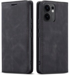  Oppo Reno 13 F  / Oppo Reno 13 FS, Etui skórzane z klapką magnetyczne skóra