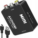 Adapter konwerter AV RCA CVBS CINCH do HDMI 1080p 