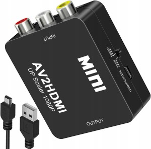 Adapter konwerter AV RCA CVBS CINCH do HDMI 1080p 
