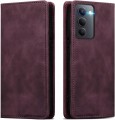Bordowe skórzane etui z klapką do Xiaomi Redmi 15 portfelowe