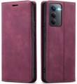 Buraczkowe etui książkowe do Xiaomi Redmi 15
