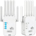 Wzmacniacz sygnału WiFi repeater 300 Mb/s 6 anten Koanni biały