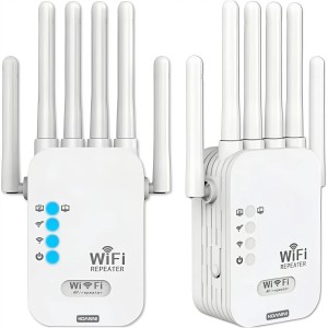 Wzmacniacz sygnału WiFi repeater 300mb/s 6 anten duży zasięg