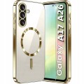 Etui MagSafe Samsung Galaxy A26 złote transparentne ochronne na telefon
