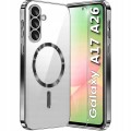 Transparentne etui Samsung Galaxy A26 srebrne magnetyczne kompatybilne z MagSafe