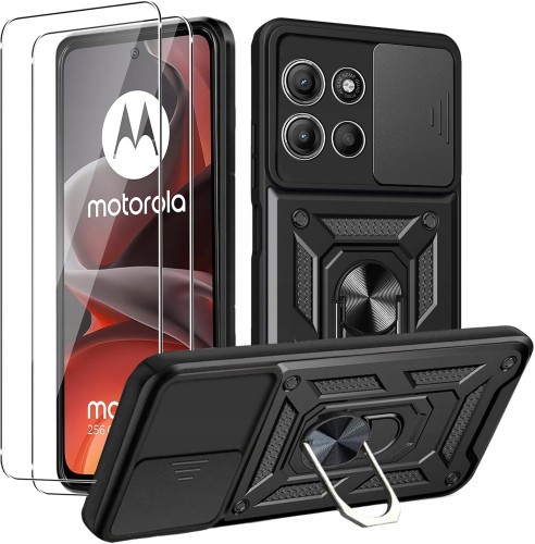 Pancerne etui Koanni do Motorola Moto G15 i Moto G15 Power z przesuwną osłoną aparatu chroniącą obiektywy przed zarysowaniami.
