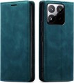 Turkusowe etui skórzane do Xiaomi 15T z eleganckim wykończeniem. Smukła konstrukcja nie pogrubia telefonu i wygodnie leży w dłoni.