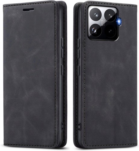 Czarne etui skórzane do Xiaomi 15T Pro z eleganckim matowym wykończeniem. Smukła konstrukcja zapewnia wygodny chwyt i komfort użytkowania.