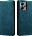 Turkusowe etui z klapką do Oppo A5 Pro 5G wykonane z ekologicznej skóry