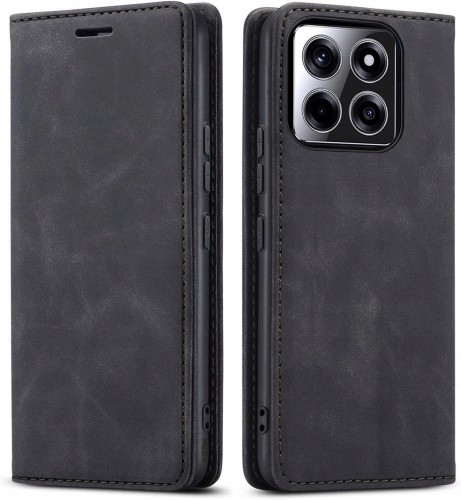 Czarne etui na telefon magnetyczne z klapką do Motorola Moto G86 5G i Moto G86 Power 5G.