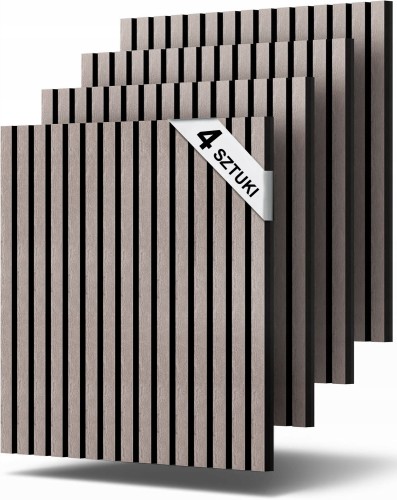 Panele ścienne 3D samoprzylepne lamele 67x67 cm 5 mm zestaw 4 sztuki