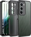 Czarne matowe etui TPU Anti Shock do Xiaomi Redmi 15 4G 5G – przód i tył obudowy