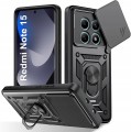 Etui pancerne Slide CamShield do Xiaomi Redmi Note 15 P 4G / 5G z obrotowym uchwytem i zasuwaną osłoną aparatu