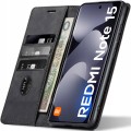 Etui książkowe do Xiaomi Redmi Note 15 4G 5G z kieszeniami na karty i gotówkę