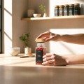 Szklany słoiczek na przyprawy 120 ml z bambusową zakrętką i etykietą – idealny do przechowywania chilli oraz innych przypraw.